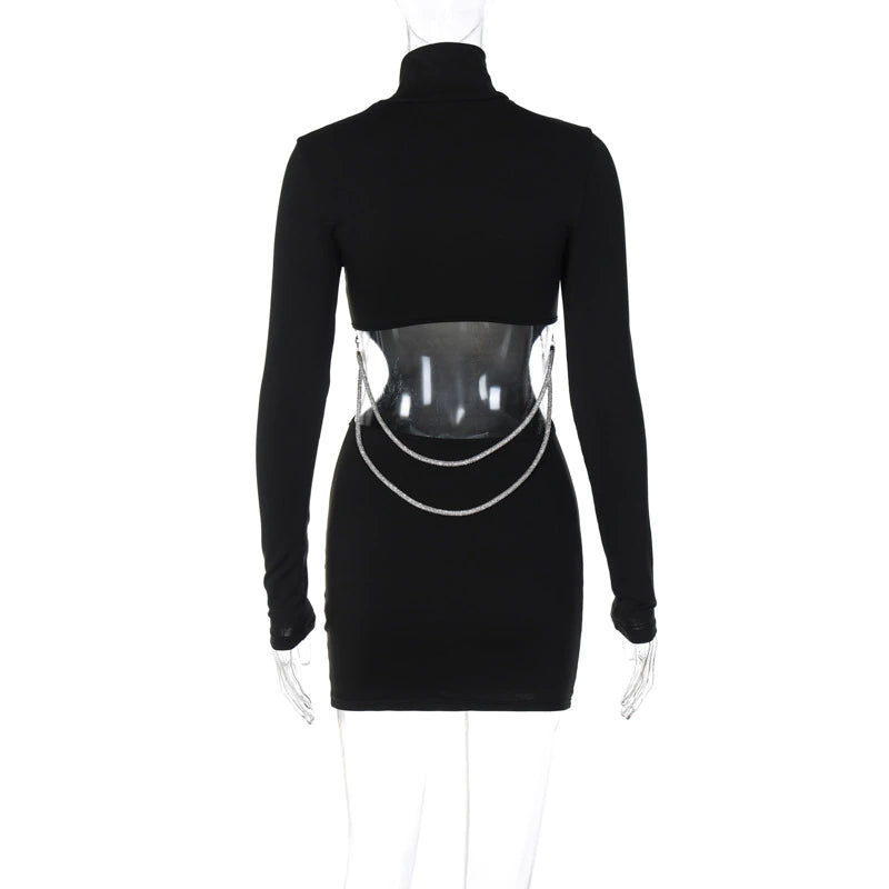 Gianna Long Sleeve Backless Mini Dress