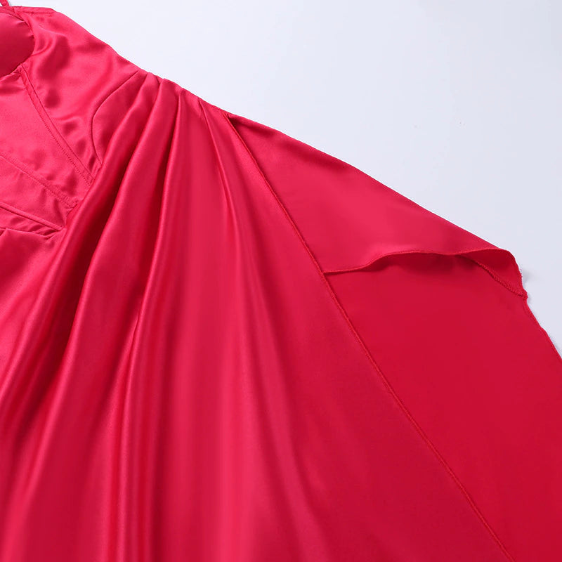Emily Elegant Backless Satin Split Midi Dress