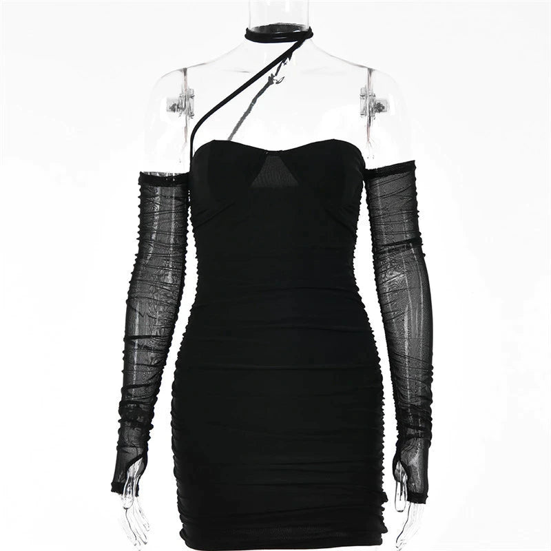 Layla Mesh Strapless Dress